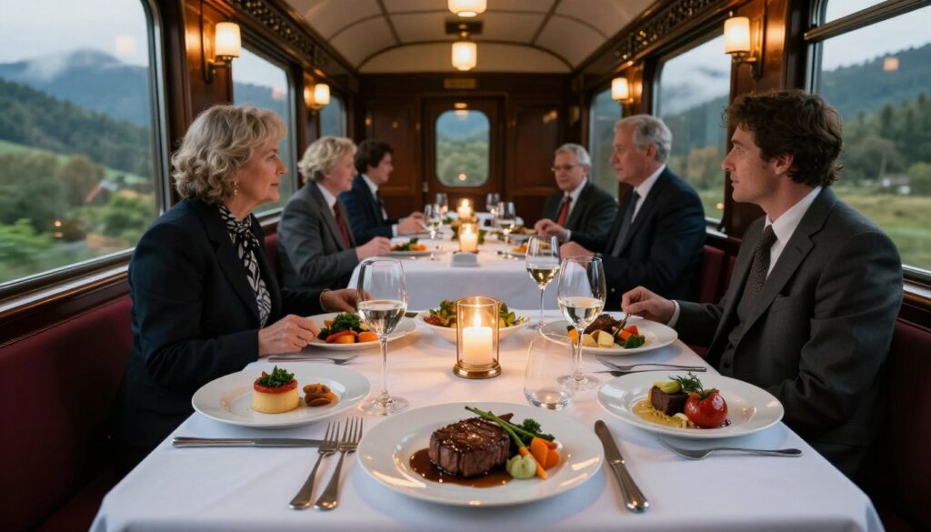 gourmet meals on a train