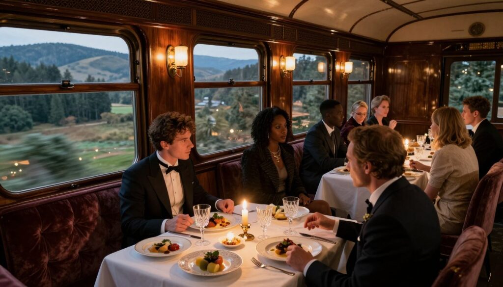 luxury dining on trains